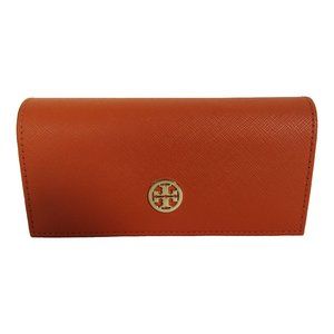 Tory Burch Orange Sunglasses Case Holder Magnetic Closure Quality Material